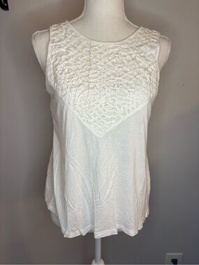 Women's O’Neill White Sleeveless Woven Yoke Top